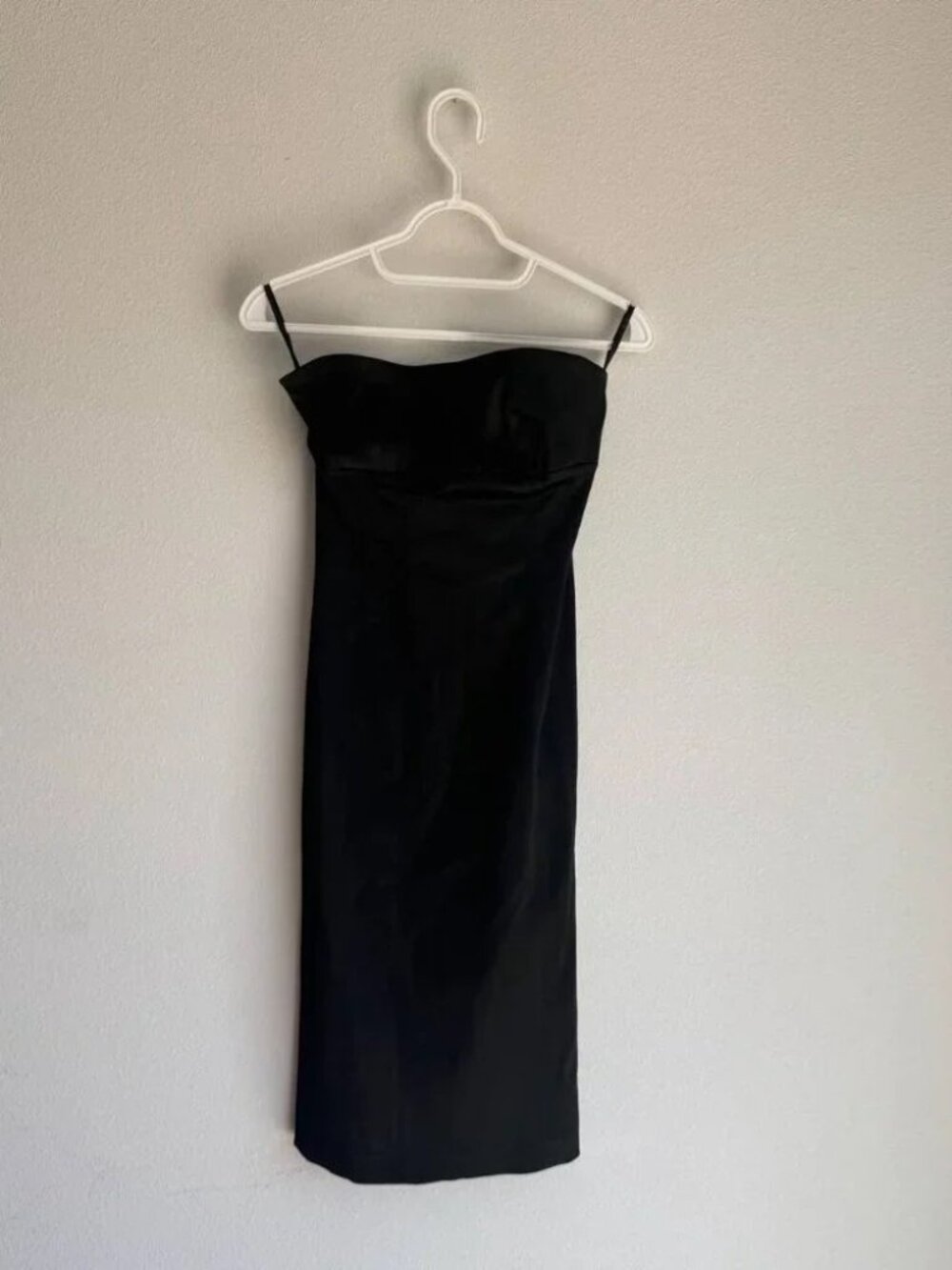 Bebe Black Strapless Bodycon Dress – Size XS